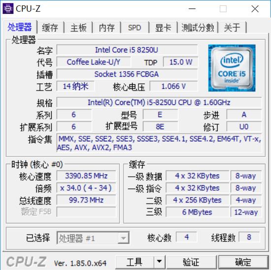 i5 8250U