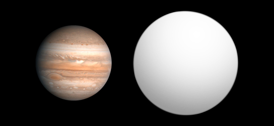 ▲奥里西斯（右）和木星大小对比（来源：wiki）