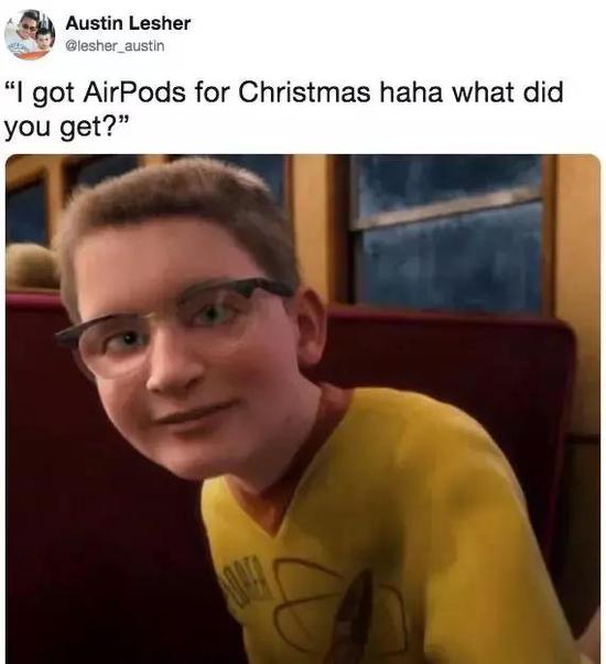 △ 我圣诞节收到了AirPods，你呢？