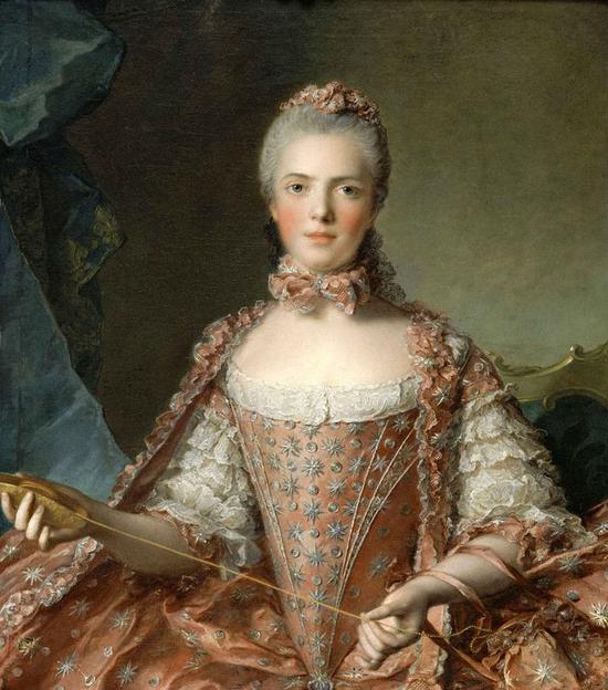  18世纪的法国，几乎所有贵族女性都化妆。最常用的粉底通常是含铅的，有时也会是铋与醋的混合物。因此有不少女性会铅中毒。（ 图片来源：wiki）