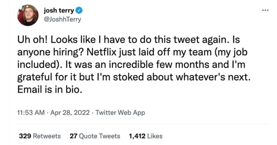 the|股价跌跌不休后，美国科技厂们的裁员通知也陆续抵达