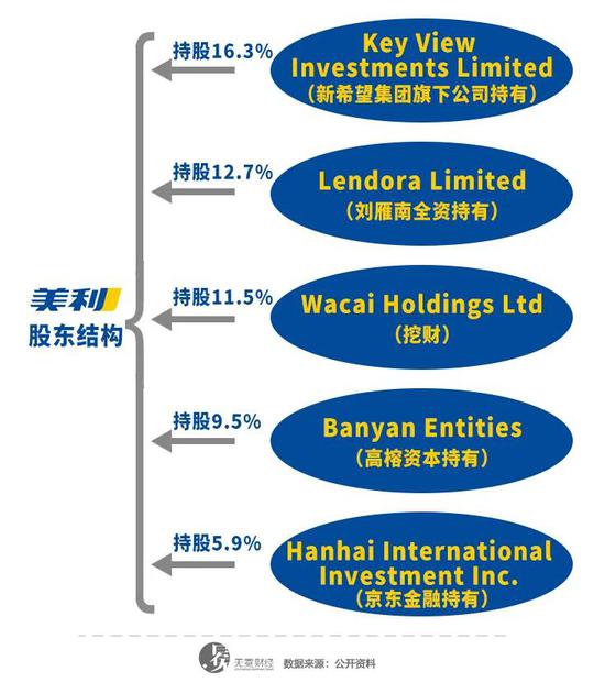 ▲美利车金融股东结构。