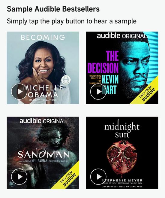 Audible平台畅销书