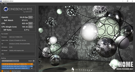 thinkpad怎么样 CINEBENCH R15测试
