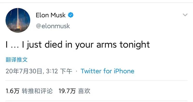 ▲马斯克推特截图