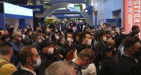 ▲CES 2022大会开幕式现场图,图片来源:latimes
