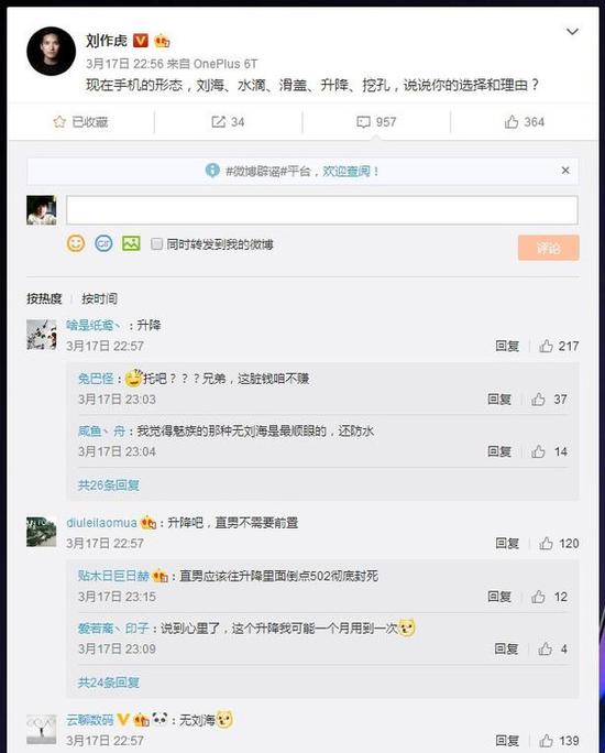 刘作虎深夜发起网友调查