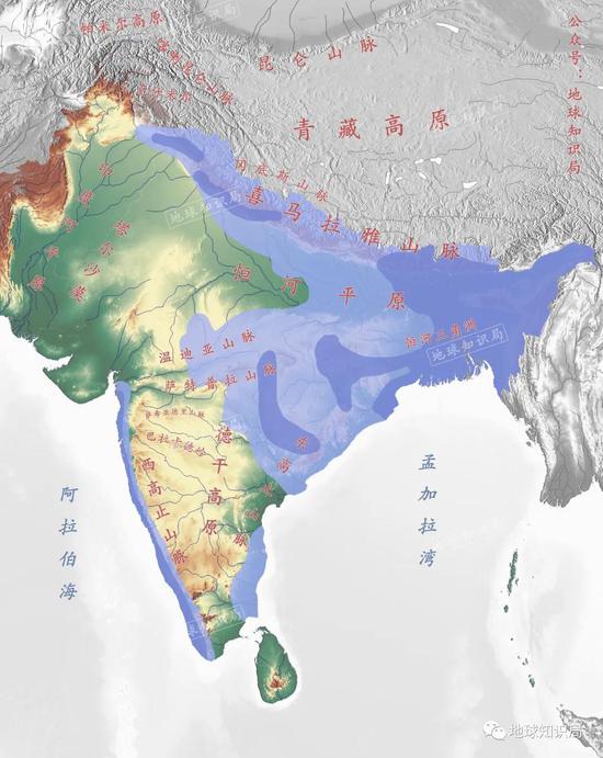 南亚地区降水的强度很大、季节集中、地域集中，所以