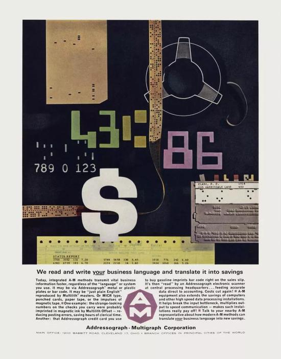  1962年，地址簿与复印机制造商Addressograph - Multigraph广告