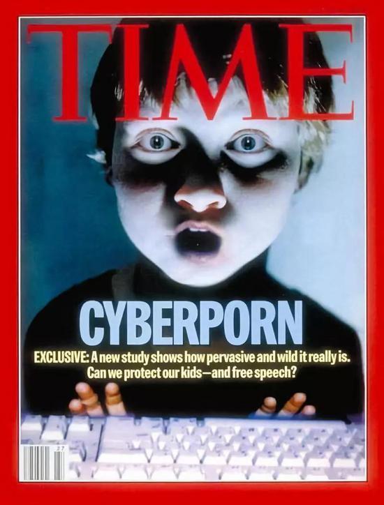 △ 时代杂志直接把cyberporn（网络色情）一词放上了封面