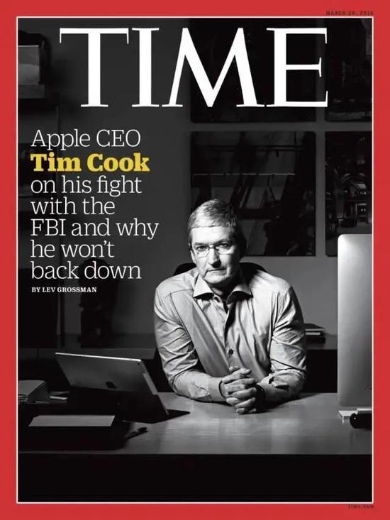 ▲《时代周刊》报导苹果CEO提姆·库克与FBI的斗争（图/网络）