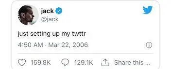 Jack Dorsey‘s first Tweet