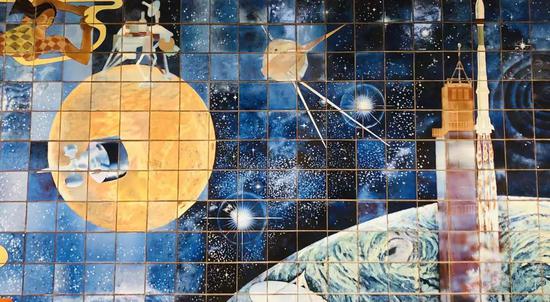北京建国门地铁壁画《中国天文史》|放大灯团队摄
