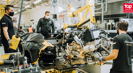 兰博基尼组装现场