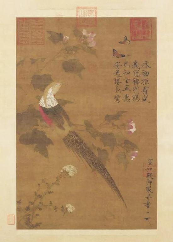 宋徽宗赵佶绘制的《芙蓉锦鸡图》,现收藏于故宫博物院。图片:dpm.org.cn