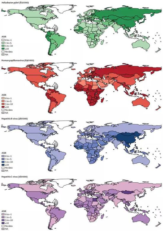 一张图看完四大灾星的全球分布情况
