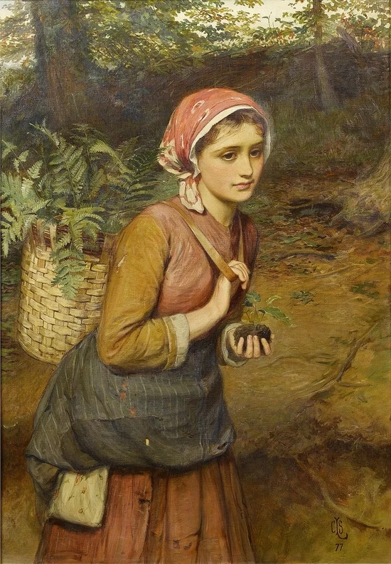 Charles Sillem Lidderdale， The fern gatherer， 1877