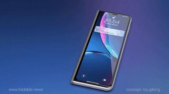 苹果折叠屏iPhone x Fold图(图源:Foldable.news)