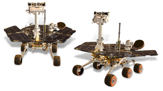 勇气号和机遇号火星车。来源：NASA/JPL