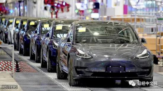 特斯拉的纯电动汽车(reuters)