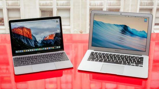 (MacBook与MacBookAir,图自:CNET)