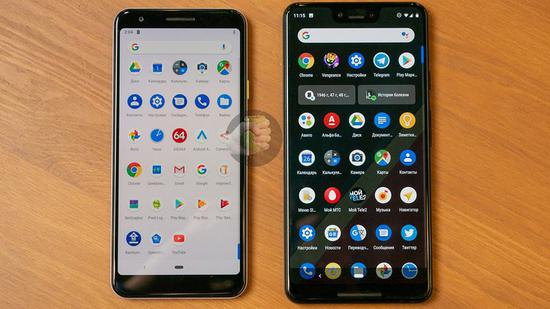 ▲ Pixel 3 Lite 和 Pixel 3 XL 对比 图片来自:Wylsa