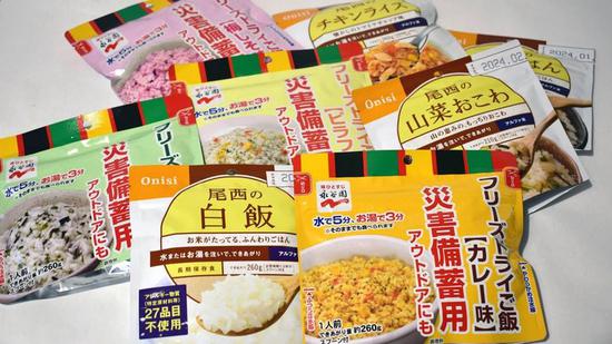 ▲ 各种即食米饭,其中‘尾西牌’为推荐榜第一名,图自 toyokeizai.net
