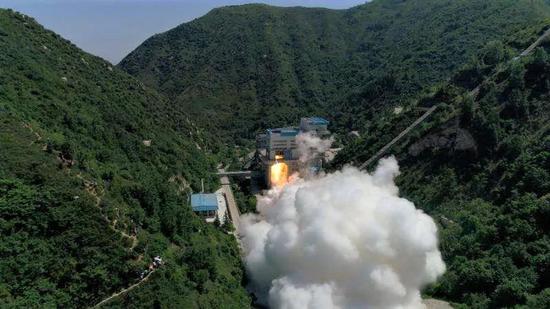 位于秦岭深山中的航天六院发动机试车台