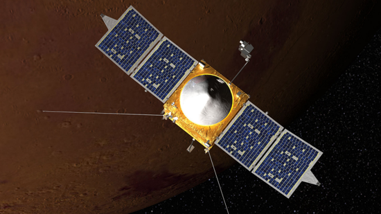 MAVEN探测器。图片来源：NASA