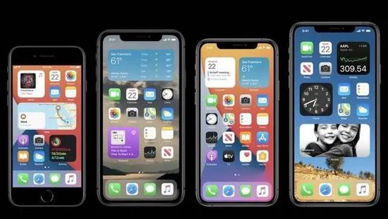 iOS 14，图源苹果开发者大会 