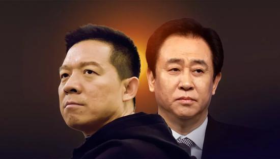 贾跃亭,许家印。摄影:史小兵,肖予为