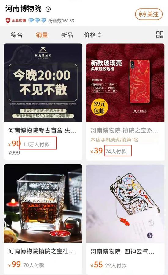 来源 / 河南博物院淘宝店 燃财经截图