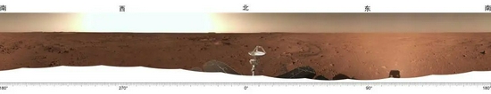 火星全局环境感知图（图源：CNSA）