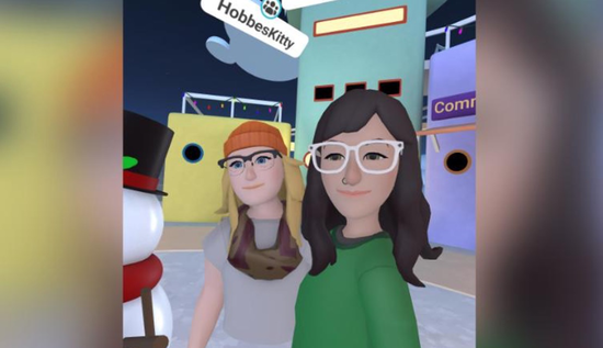 Horizon Wolrds里朋友们的见面自拍,图片来自CNN