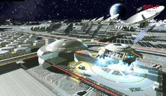 有人说这是外星人的城市,这是一张画,根本不是月球上的外星人的城市。
