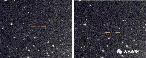 土星新卫星之一被发现时的照片，每张照片累计曝光1小时。（来源：Carnegie Institution for Science/Paolo Sartorio）