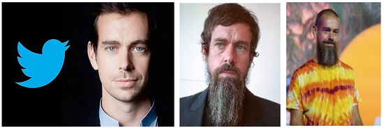 这些年的Jack Dorsey,图片来源于网络,硅星人整理