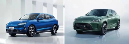 问界M5与华为智选SF5（左），图源赛力斯官微