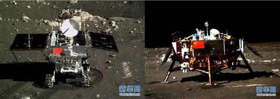 玉兔二号着陆器互拍 看嫦娥四号在月背做的三件大事玉兔嫦娥四号着陆器