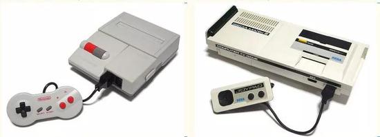 （左为任天堂FC/NES，右为世嘉Mark III）