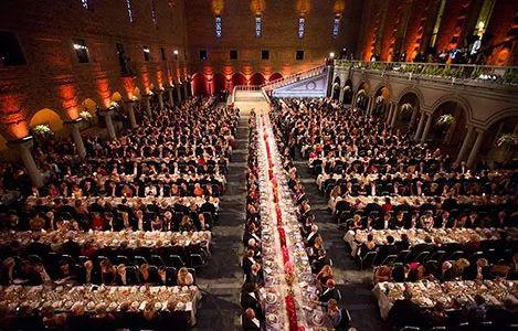 2014年诺贝尔晚宴 图片来源：诺贝尔奖官网