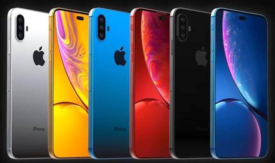 iPhone XI的颜色也会很丰富,拥有银、蓝、黄、红、黑5种。