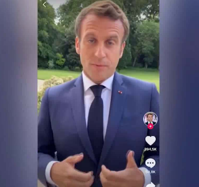 法国总统马克龙TikTok视频截图