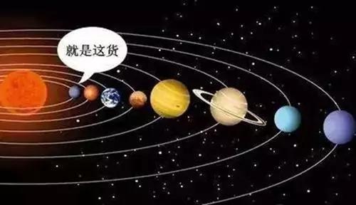 八大行星的公转轨道（最小的那个圆代表水星的轨道）