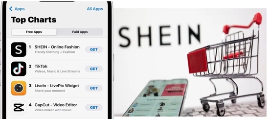 硅星人：2022年5月Shein夺得全美免费应用下载榜的冠军位置 1月至4月下载量为 1380 万次