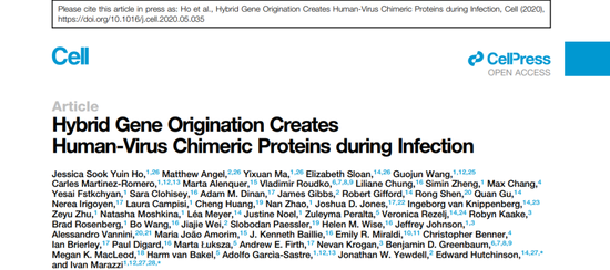病毒基因竟会和人类基因融合到一起，产生新蛋白病毒基因人类基因细胞