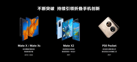 华为折叠屏系列产品，图源华为现场发布会直播间