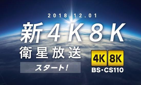 2018年12月1日,HNK电视台开始在日本推送8K电视信号