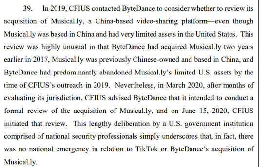 TikTok的起诉书来了:信息量巨大!