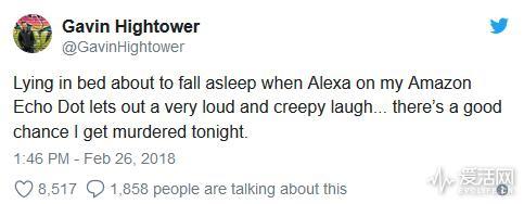 Alexa一声冷笑吓惨用户 亚马逊说这才不是她的错